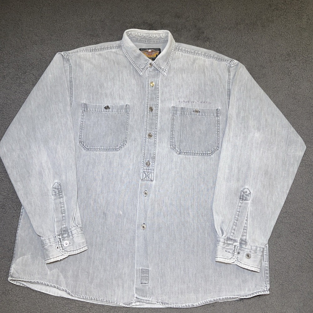 Harley-Davidson Light Gray Long Sleeve Shirt